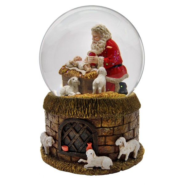 The San Francisco Music Box Company Santa and Baby Musical