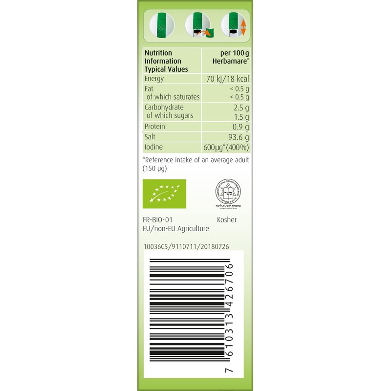 A.Vogel Herbamare Original Seasoning Salt | Sea Salt with 12