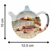 Sandy Beach Tea Bag Tidy, 12cm Nautical Teabag Dish, Coastal