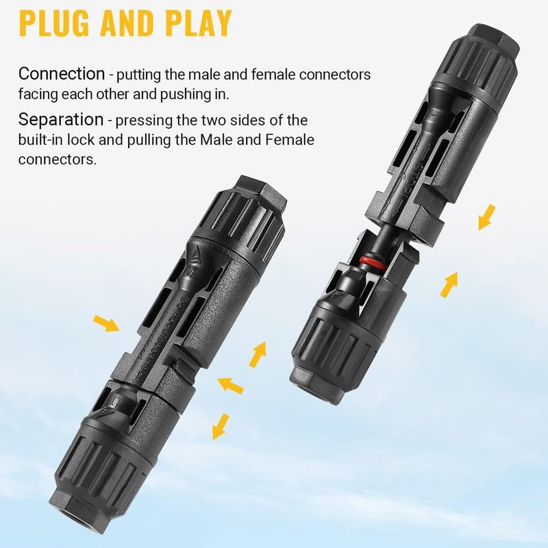 iSunergy Solar Panel Crimping Tool,Crimping Tool Kit with 10PCS Connectors