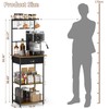 5 Tier Coffee Bar Station with Drawer, Kitchen Stand with