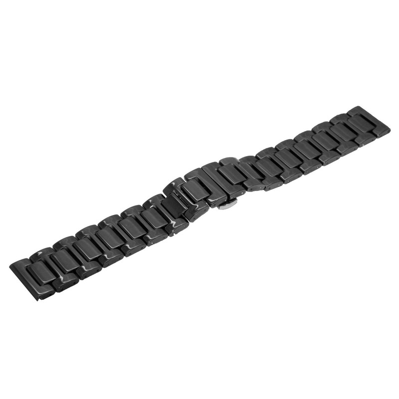 Kai Tian 20 mm Black Ceramic Watch Strap, Quick Release