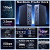 18-in-2 MacBook Docking Station Dual 4K Monitor for M1-M5 Pro/Max,