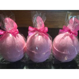 Unbranded LOT of 3 Cotton Candy Essential Oil BATH BOMBS with SURPRISE RINGS inside - Size 9