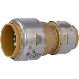 SharkBite Max 1 x 3/4 Inch Reducing Coupling, Push to Connect Brass Plumbing Fitting, PEX Pipe, Copper, CPVC, PE-RT, HDPE, UR058