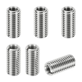 PATIKIL Thread Adapters Sleeve Reducing Nut, 6 Pcs M12*1.75 Male to M8*1.25 Female Repairing Insert Nut Screw Reducer Conversion Stainless Steel Fastener 25mm