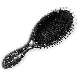 Chilsung 칠성 플라워 타원 쿠션 브러쉬 대 1p 웻브러쉬 헤어빗 쿠션브러쉬 [블랙] Chilsung Flower Oval Cushion Brush Large 1p Wet Brush Hair Comb Cushion Brush [Black]