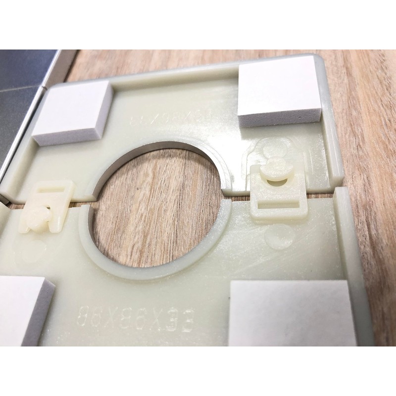 Tsnamay 2 Pcs Wall Split Flange, ABS Square Self-Adhesive Escutcheon