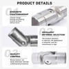 Pack of 2 Stainless Steel Handrail Joint Connectors, Pipe Connector