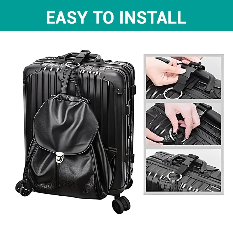 2 Pack Add a Bag Strap - Adjustable Suitcase Belt
