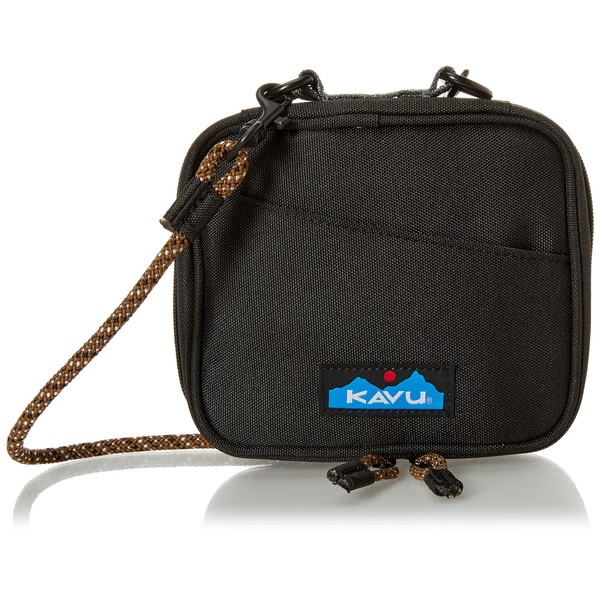 KAVU Safety Cove Case Crossbody Wallet with Rope Strap, Jet