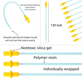 ROPUKEY 50 Pcs Artificial Insemination Dog Breeding Rods, Disposable Animals Breeding Tube, for Dog, Goat, Cat, Sheep, Breeding Supplies (Small 7.87 Inch)