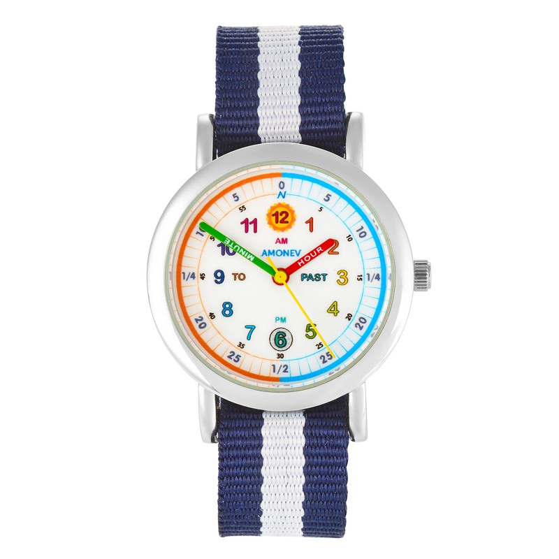 Amonev Time Teacher Watches (Blue & White)