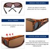 IGnaef Fit Over Glasses Sunglasses for Men Women Polarized Wrap