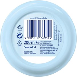 Nivea Baby Soft Cream 200 ml (Pack of 3) Daily Protection 0% Alcohol, Parabens and Colourant Free Hypoallergenic Clinically Tested Skin-friendly 24 Hours of Hydration