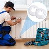 12-Pack White Plastic Radiator Pipe Covers, Durable PVC Pipe Collars,