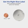 Round Labels, 2", Foil/Embosed, 120/PK, Silver, Sold as 1 Package