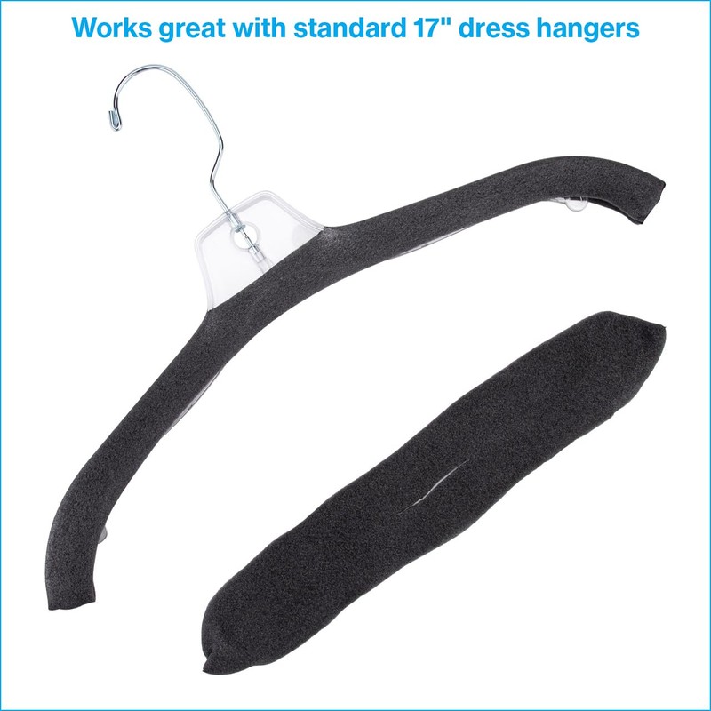 SSWBasics Gray Foam Hanger Covers - Pack of 100