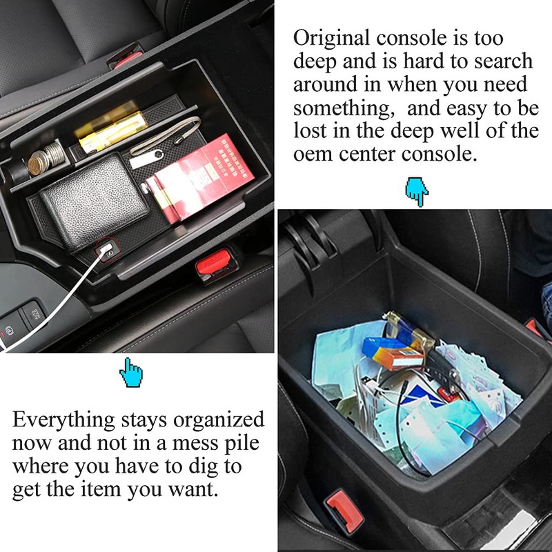 Vesul Center Console Armrest Storage Box Compatible with Infiniti QX50