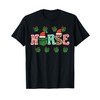 Christmas Nurse Xmas Scrub Top RN ER ED Icu Nicu