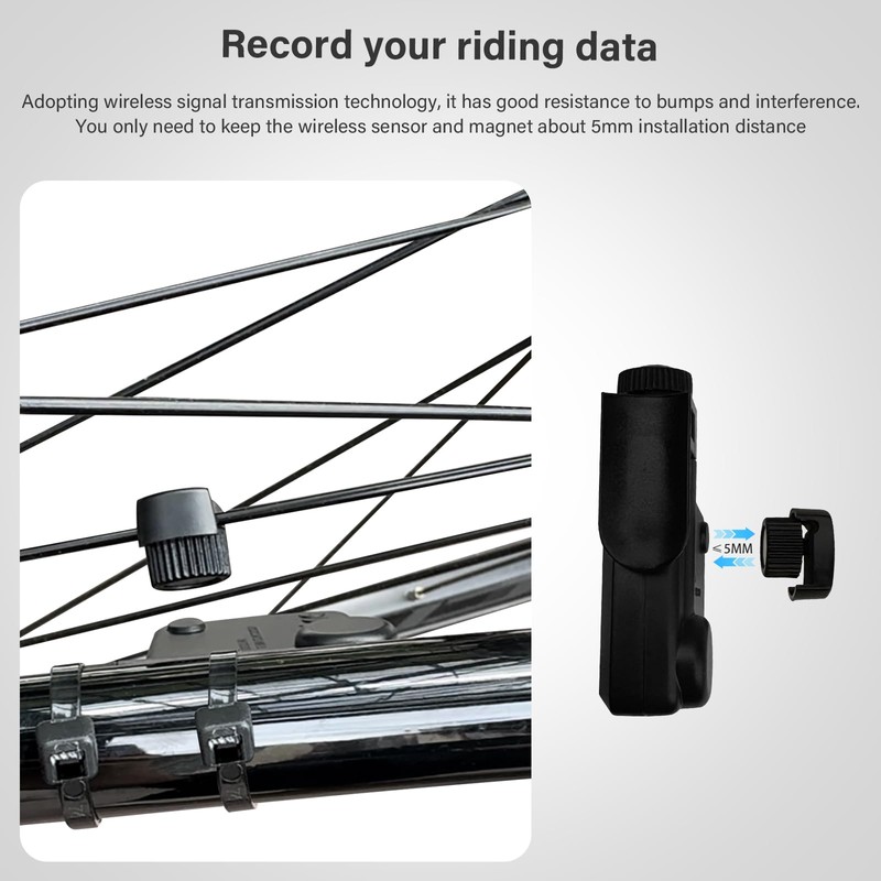 Bike Computer Wireless 20 Functions IP66 Waterproof Bike Speedometer Cycle