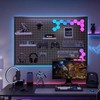 Peg Board with RGB+IC LED Strip Lights,2PCS Metal Pegboard Panels,Heavy