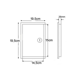 Aqbau® Inspection Door Black Inspection Door Maintenance Door Metal with Key (Installation Dimensions W x H: 15 x 15 cm)