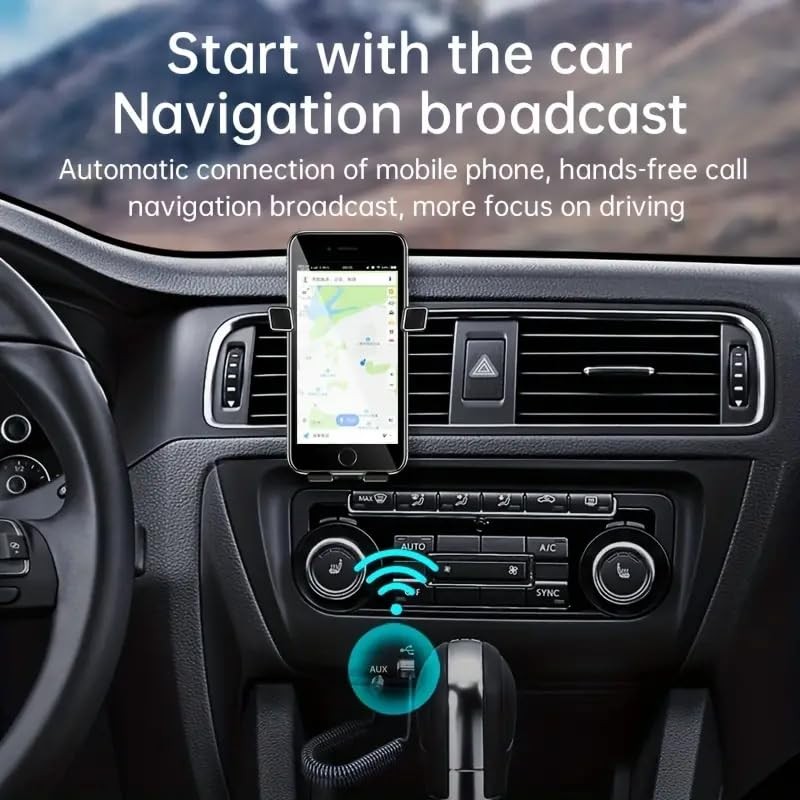 Aux Wireless Adapter, Automotive USB 2.0 to 3.5 mm Jack