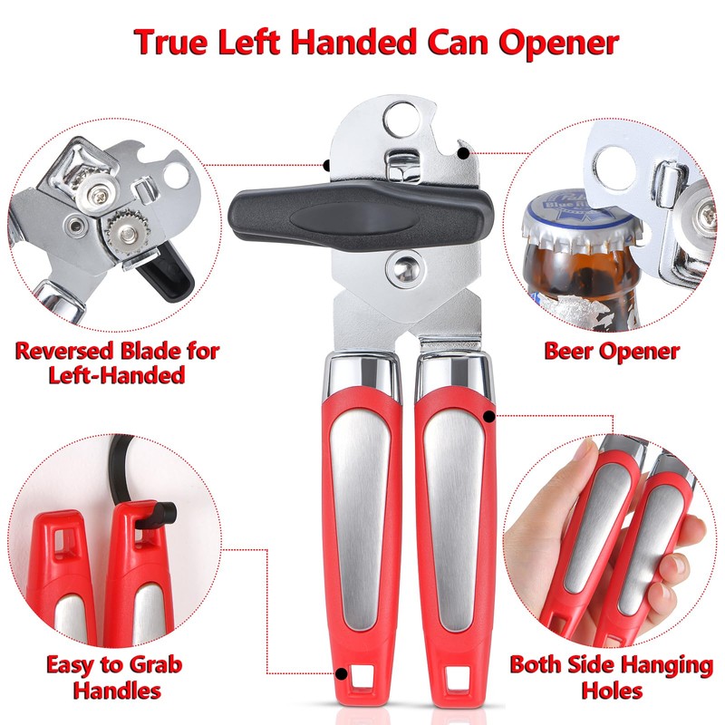 KYDIFS Left Handed Kitchen Scissors Shears and Can Opener, Peeler