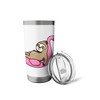 Lazy Sloth Graphic with Flamingo Pool Float Stainless Steel Insulated