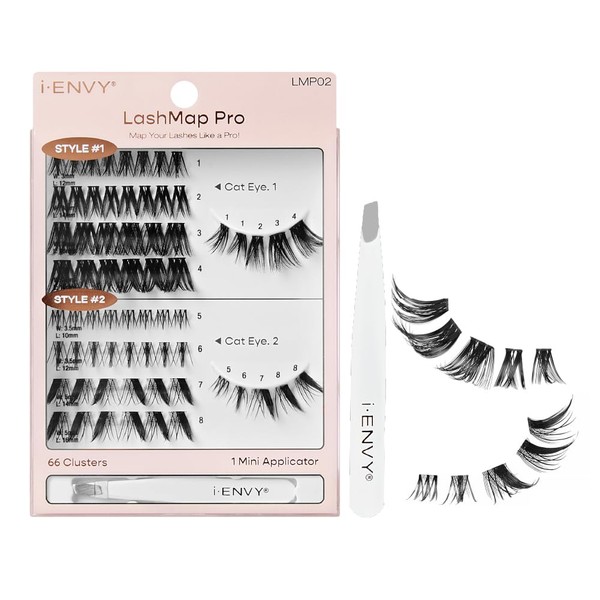 i-ENVY LashMap Pro, Lash Cluster Kit With Mini Tweezer Applicator
