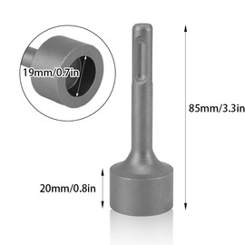 SDS Plus Ground Rod Screwdriver, Heavy Duty Ground Base, Steel Drill Screwdriver, Wide Compatibility, Adapter Bits, Easy Installation, Robust, Lightweight Tools