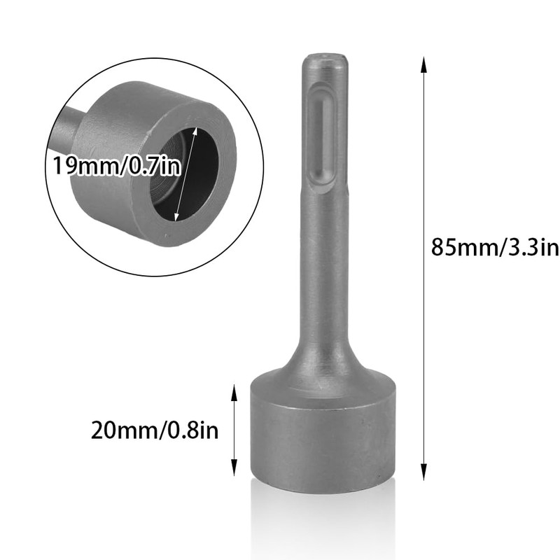 SDS Plus Ground Rod Screwdriver, Heavy Duty Ground Base, Steel