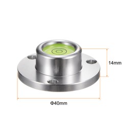 HARFINGTON Round Bubble Level 40x14mm Mini Circular Bullseye Spirit Levels for Leveling Camera Tripod Telescope Workshop Turntable Pictures Frame, White