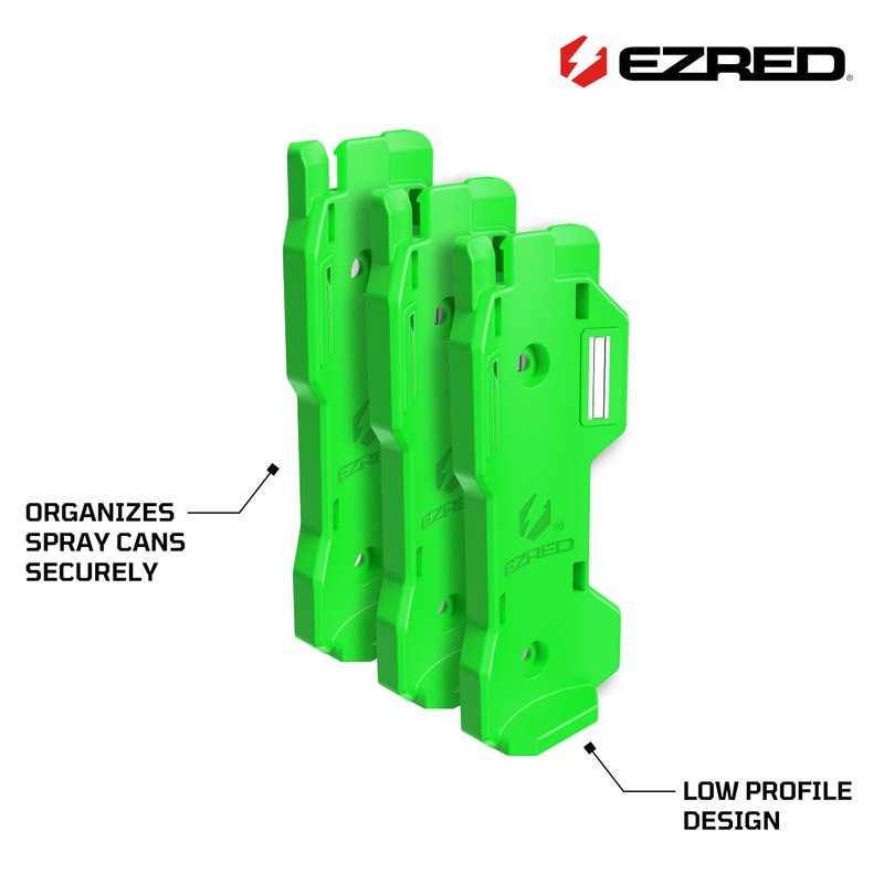 EZRED Magnetic Spray Can Holder 3-Pack Flexible Non-Marring Polymer Lid