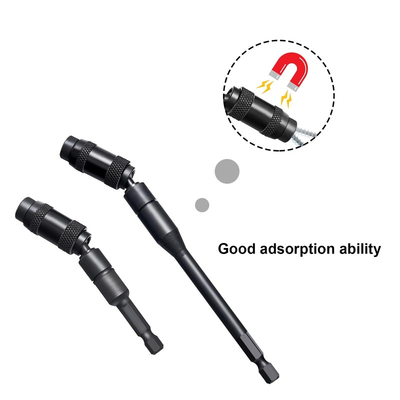 NIYATA 2 Pcs Magnetic Pivot Drill Bit Holder, 1/4" Hex