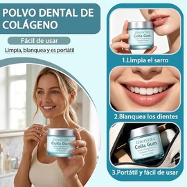 3Pc Colágeno en polvo para dientes,Polvo de Colágeno para Encías,Para El Cuidado Bucal Fortalecedor,Limpia Mancha Suavemente,Oral Care Powders with Collagen,ideal para Repara Esmalte y Cuida Encías. (3PCS)