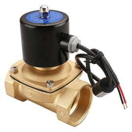 Baomain 2 inch DC 12V Brass Electric Solenoid Valve Water Air NC Energy Saving Valve 2W-500-50J