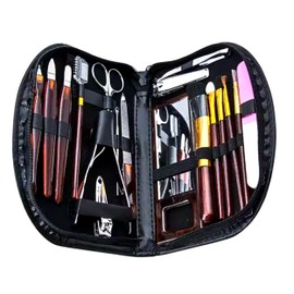 PARENCE. - Complete Cosmetic and Manicure Set in One Zipper Set - New! 18 Piece Manicure, Pedicure and Makeup Set - All Your Cosmetic Needs Together