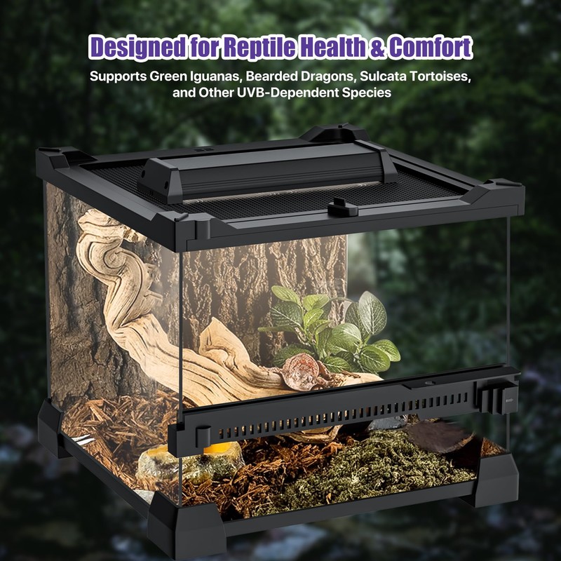 LURMMUE 8.5" Aluminum UVB 10.0 LED Reptile Light Bar with