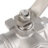Stainless Steel SUS304 Pipe T Port Ball Valve Three Way