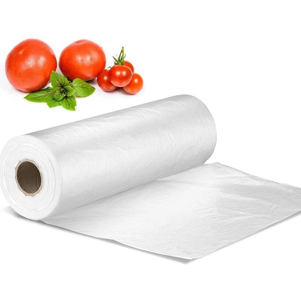 Plastic Produce Bag Roll 12 X 16 inch , Vegetable Food Bread and Grocery Clear Bag, 350 Bags/Roll (1)