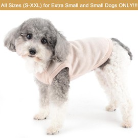 Zunea Dog Shirts for Small Dogs Summer Vest Pet T-Shirt Puppy Girls Boys Clothing Soft Breathable Basic T-Shirt Stretchy Sleeveless Tank Top Chihuahua Cat Sweatshirt Clothing Beige M