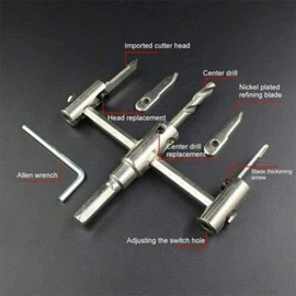 Boxonly Hole Saws Drill Bits Round Cutting Wood Cutter 40-300mm Adjustable Circle Hole Cutter Hole Saw For Woodworking