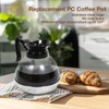 1.2QT Replacement Coffee Pot, ABS Universal Coffee Maker Pot with