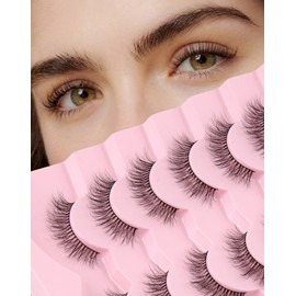 Onlyall Lashes Wispy False Eyelashes Mink Lashes Natural Look Eyelashes Wispy Fake Eyelashes Natural Lashes Fake Eye Lashes 12mm Lashes D23