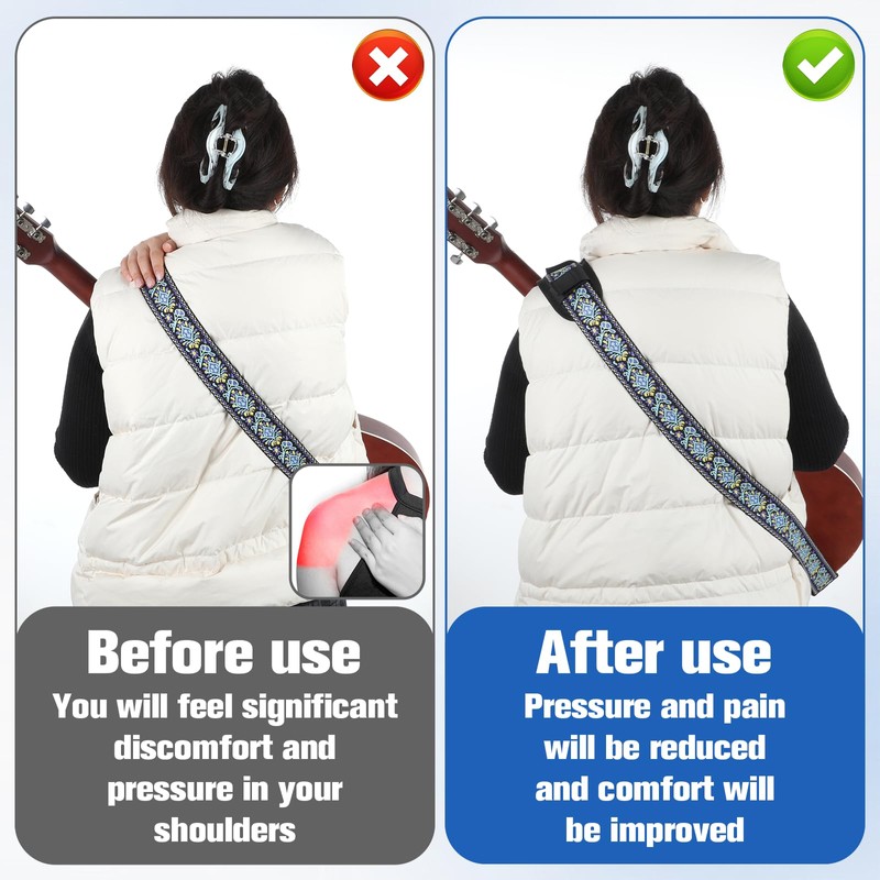 Removable Backpack Strap Pads, Universal Breathable Cushion, Black Shoulder Strap