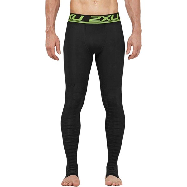 2XU Men's Elite Power Recovery Compression Tights, Black/Nero, Large