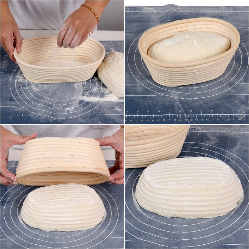 Rattan Bread Proofing Basket Set Sourdough Bannetons Proving Basket Bread