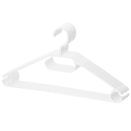 Berlona Clothes Hangers | Pack of 10 | Non-Slip Plastic Hanger | 360° Rotating Hook | Space Saving Hanger, Lightweight and Functional | 41 cm x 21 cm | for Coats, Dresses, Shirts, Sweaters | White